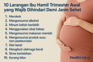 10 Larangan Ibu Hamil Trimester Awal yang Wajib Dihindari Demi Janin Sehat