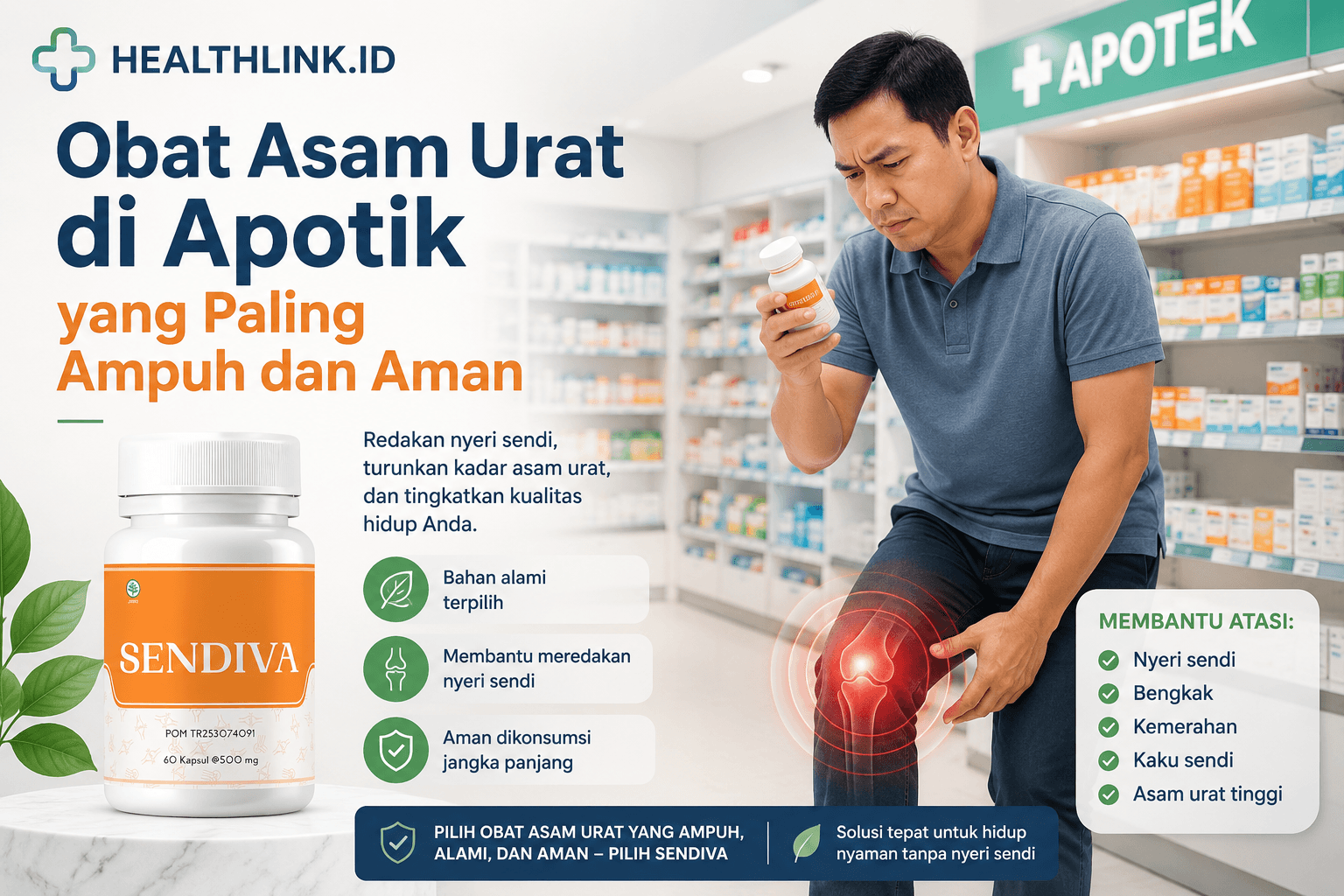 Obat asam urat di apotik yang paling ampuh dan aman